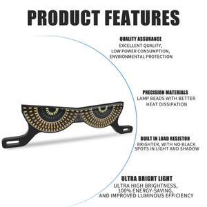 바이크 오토바이 LED 브레이크 스트로브 램프 번호판 회전 신호 12V 범용용 듀얼 컬러 깜박이 빛