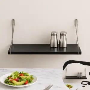 무타공 벽선반 50x20cm 블랙 벽면선반