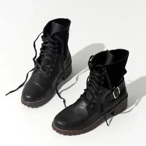 998 사이드벨트 여성 플랫 워커 부츠 WFFGCZ6