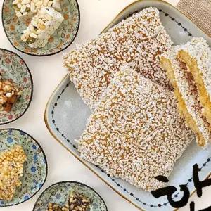 지리산 함양 엄마표 전통 재래식 한과 100% 쌀조청 찹쌀콩 유과 30개