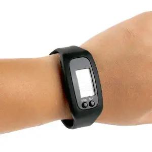 [하프클럽/]만보기 손목 전자시계 블랙 만보기 시계형만보기 만보