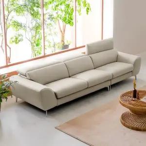 [봄소와] 진이 4인용 벨라니 통가죽 헤드레스트 소파