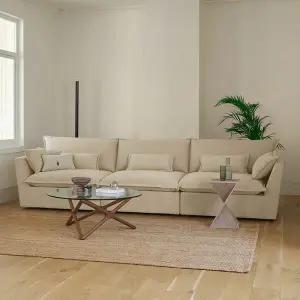 [봄소와] 새라 4인용 보네르 패브릭 소파