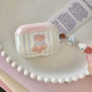 아트박스/위티위글 우베라 파스텔 곰돌이 에어팟 1/2/3/4 PRO 케이스