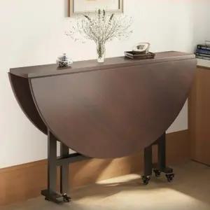 원형 접이식 식탁 식사 바퀴 다기능 탁자 업소용 다이닝