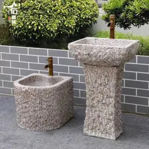 돌 세면대 야외 정원 수돗가 찻집 카페 석재 세정대