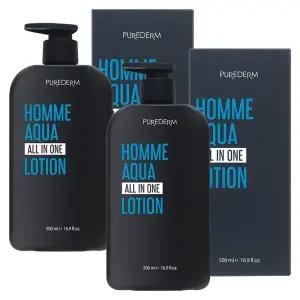 퓨어덤 옴므 옴므 기초 스킨케어 아쿠아 올인원 로션 500ml 2개