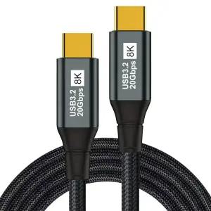 20Gbps USB-C to USB-C 케이블 8K60Hz Ultra HD 100W PD 고속 충전 케이블 맥북 호환 노트북 휴대폰 핸드폰
