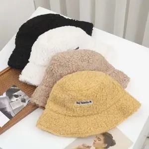 양털 뽀글이 벙거지 모자 여성 겨울용 따뜻한 버킷햇