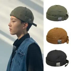 남성 챙없는 캐주얼 워치캡 숏 비니 모자