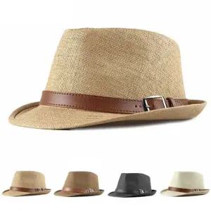 남성모자 페도라 할아버지 여름모자 벨트포인트 밀짚모자 시원한 신사모자