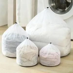 고밀도 메쉬 원통형 대용량 빨래망 세탁보관용 의류보호망 (WFKBJJK)