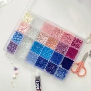 DIY 비즈 공예 만들기 세트 24색 아동미술 키트 (WFKBOIM)