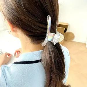 홀로그램 일자핀 헤어 집게핀 여성 악세서리 스타일링 (WFKBOM6)