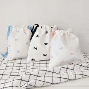 고품질 리본 패브릭 스트링 복조리 파우치 소형 3색상 패브릭파우치 (WFKBK4O)