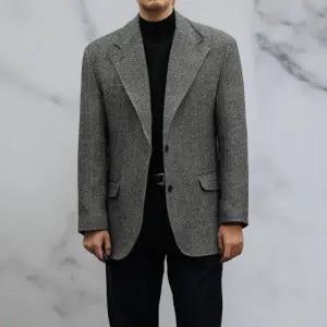 [다잇템] 남성 모직 브레스트 단추 하객용 싱글 베이직 재킷