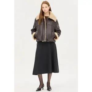 [시슬리]카라 집업 무스탕 SALE38461 BR