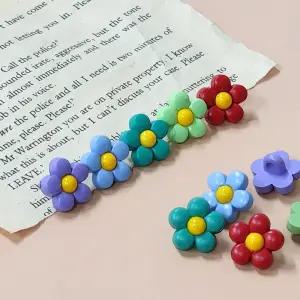 플라워 단추 15mm 10P 빈티지단추 고급단추 단추부자재 우드단추 예쁜단추