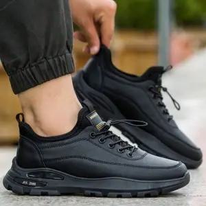 남성용 캐주얼 레더 에어쿠션 트레이닝 운동화 (WFKBKHM)