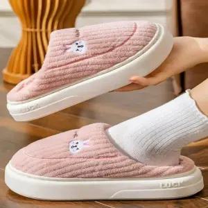 여자 4컬러 겨울철 데일리 골지 실내화 사무실화 (WFKBXT2)