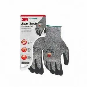 헬로쇼핑 3M 슈퍼터프 라텍스장갑 L 화이트블랙 멜란지