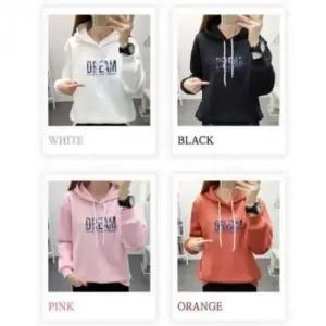 드림 캐주얼 루즈핏 기모 여성 겨울 후드 티셔츠