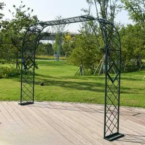 넝쿨 아치 정원 지지대 녹색 가든 화단 철제 장미 그린