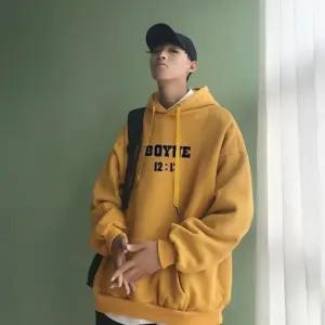 데일리후드티셔츠 레터링후드티 심플 가을겨울상의 남자 레터링 패션기모후드티