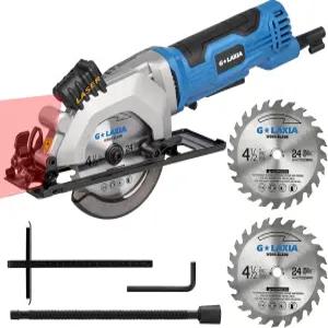 G LAXIA 미니 원형 톱 레이저 가이드 립 가이드가 있는 4Amp 3500RPM 코드 나무 절단을 위한 2Pcs 24T TCT