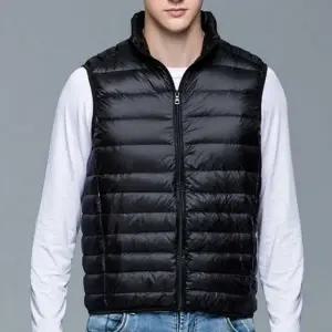 남자 오리털 경량 패딩조끼 겨울조끼 지퍼클로징 베스트 경량 다운 퀼팅 오버핏 남성 뽀글이 퀄팅 패딩