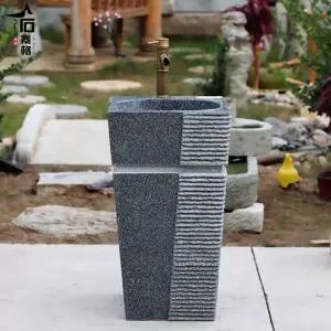 석재 세면대 정원 돌 세정대 원형 세면대 사각