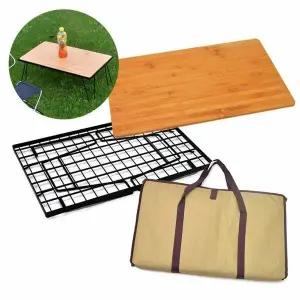 우드상판 캠핑식탁 우드경량식탁 프레임 휴대용캠핑테이블