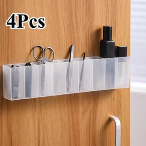 미니 스토리지 박스 3 그리드 플라스틱 메이크업 브러쉬 홈 주방 욕실을위한 만능 다용도 데스크