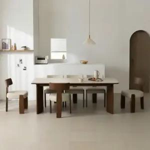 카펜터홈 모아이 고무나무원목 양면 포세린세라믹 1600식탁+의자2+벤치1