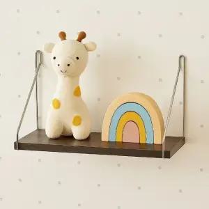 고품질 공간데코 벽선반 (30x19.5cm) (월넛) 무타공선반  목재벽선반 (WFKDVXX)