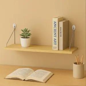 고품질 공간데코 벽선반(60x19.5cm)(내추럴우드) 무타공 선반 (WFKDVYE)