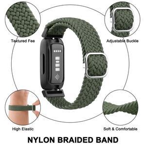 Fitbit Inspire 3/2/HR Inspire 시계 밴드용 땋은 솔로 루프 Fitbit ACE 3 2 스포츠 팔찌 교체용 조절 가능