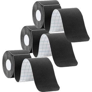 [미국배송] 3롤 운동학 테이프 프리컷 근육을 위한 운동 스포츠 접착제 발목 목 무릎 어깨의 회복을 촉진하고 지지력을 제공하며 총 60개의 프리컷 스트립(블랙)