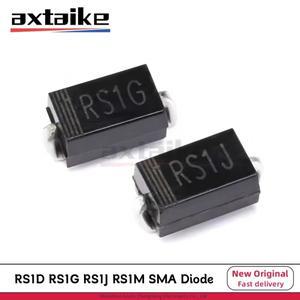 100PCS RS1D SMA DO-214AC 1A 200V 1000V FR104 SMD 고속 복구 정류기 다이오드