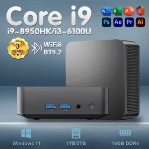 2025 신형 미니 소형 PC 게이밍 인텔 코어 i9 8950HK WIFI 6 BT5.2 특수 컴퓨터 윈도우 11 Pro SSD M.2 1TB