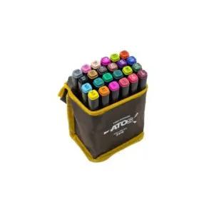 컬러링북 드로잉 색칠 트윈 마카펜 24색스케치 애니메이션 디자인 신한 알파 코픽 렌더링 디자인용 세트 칼