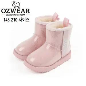 [토박스] 오즈 어그 웨어 키즈 클래식 클리어 부츠 핑크 겨울 양털 양모 방수 방한화 OZKCE4TCLB11