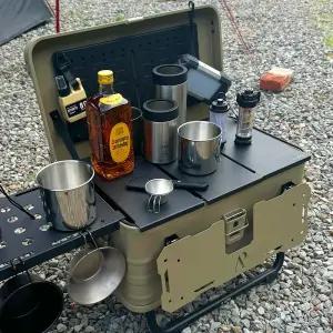 모비디안 아필 에션셜 기어 캠핑박스 알루미늄 수납 멀티 캠핑용 테이블겸용 정리함 30L