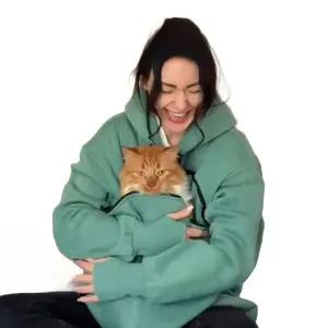 올원픽 강아지캥거루후드티 티셔츠 주머니옷 담는