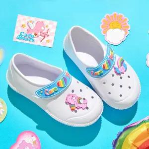 에이블 레인보우 케어베어 벨크로 실내화초등학생 키즈 학교 PVC 슬리퍼 어린이 흰실내화