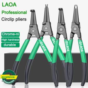 1pc LAOA 7 인치 내부 외부 펜치 고정 클립 손 도구 휴대용 다기능 스냅 링 Circlip 펜 치