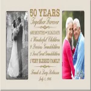 라이프송 마일스톤 50주년 기념 그녀의 커플 맞춤 각인 결혼식 축하 남편 아내 여자친구 남자친구 사진