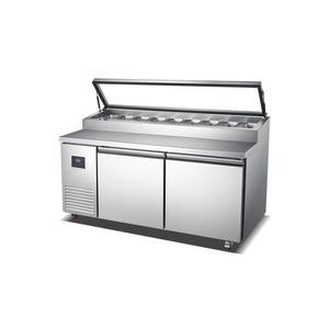 업소용 토핑 냉장고 샐러드바 피자 스텐 1 2미터 세트10 보관 야채보관 밑반찬