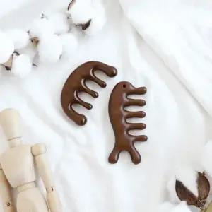 두피 얼굴 어깨 경락 림프순환 마사지 나무 괄사 세트 jeC7+5uem