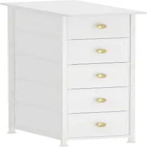 GiftGo 좁은 서랍장 세로 슬림 작은 공간을 위한 스키니 수납 타워 옷장 침실 욕실 패브릭 서랍 유닛(흰색